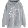 Damen Hoodie Elegant Sweatshirt mit Kapuze Fashion Kapuzenpullover Sport Pullover Frauen Bekleidung Winter Oberteile Elegante