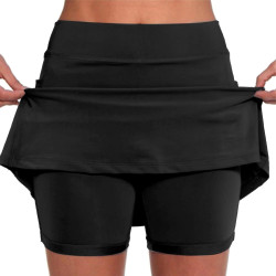 AMDOLE Hosenrock mädchen Damen-Taschenhose, einfarbig, mittlere Taille, Culottes, Kurze Röcke, Röhrenhose Laufhosen Für Männer