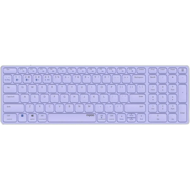 Rapoo E9700M kabellose Tastatur wireless Keyboard flaches Aluminium Design umweltfreundlicher wiederaufladbarer Akku DE-Layout Rapoo E9700M kabellose Tastatur wireless Keyboard flaches Aluminium Design umweltfreundlicher wiederaufladbarer Akku DE-Layout