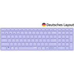 Rapoo E9700M kabellose Tastatur wireless Keyboard flaches Aluminium Design umweltfreundlicher wiederaufladbarer Akku DE-Layout