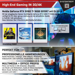 SYSTEMTREFF Basic Gaming Komplett PC Set AMD Ryzen 5 5500 6x4.2GHz | Nvidia RTX 3060 12 GB | 1TB M.2 NVMe | 32GB DDR4 RAM | 27