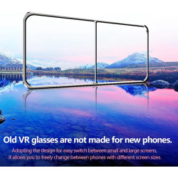 VRG Pro 3D VR Headset, Blaulicht Augenschutz 3D VR Virtual Reality Brille mit Fernbedienung für Handy