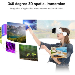 VR Headset für 5,5 Bis 7,2 Zoll Telefon, Virtual Reality 3D -Brille VR -Brille in Bluetooth -Kopfhörern mit Blauen