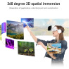 VR Headset für 5,5 Bis 7,2 Zoll Telefon, Virtual Reality 3D -Brille VR -Brille in Bluetooth -Kopfhörern mit Blauen
