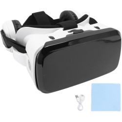 VR Headset für 5,5 Bis 7,2 Zoll Telefon, Virtual Reality 3D -Brille VR -Brille in Bluetooth -Kopfhörern mit Blauen