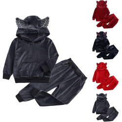 ZTFYKLIN Kleinkind Kind Baby Mädchen Langarm Solide Hoodie Tops + Hosen Outfits Kleidung Neugeborenen Strampler Junge