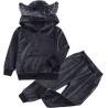 ZTFYKLIN Kleinkind Kind Baby Mädchen Langarm Solide Hoodie Tops + Hosen Outfits Kleidung Neugeborenen Strampler Junge
