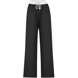 Jogginghose Damen Baggy Hosen Fashion Trainingshose mit Kordelzug Sporthose Lang Stoffhose Baumwolle Teenager Mädchen Casual