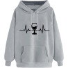 Hoodie für Damen Elegant Sweatshirt mit Kapuze Fashion Motiv Kapuzenpullover Sport Pullover Frauen Langarm Oberteil Teenager