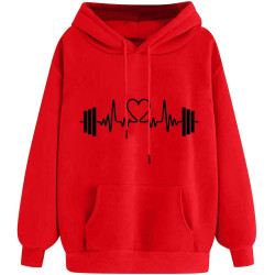 Hoodie für Damen Elegant Sweatshirt mit Kapuze Fashion Motiv Kapuzenpullover Sport Pullover Frauen Langarm Oberteil Teenager