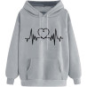 Hoodie für Damen Elegant Sweatshirt mit Kapuze Fashion Motiv Kapuzenpullover Sport Pullover Frauen Langarm Oberteil Teenager