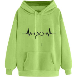 Hoodie für Damen Elegant Sweatshirt mit Kapuze Fashion Motiv Kapuzenpullover Sport Pullover Frauen Langarm Oberteil Teenager