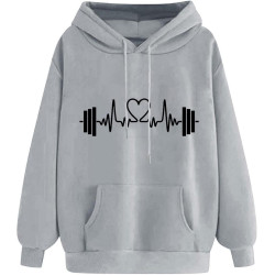 Hoodie für Damen Elegant Sweatshirt mit Kapuze Fashion Motiv Kapuzenpullover Sport Pullover Frauen Langarm Oberteil Teenager