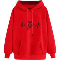 Hoodie für Damen Elegant Sweatshirt mit Kapuze Fashion Motiv Kapuzenpullover Sport Pullover Frauen Langarm Oberteil Teenager