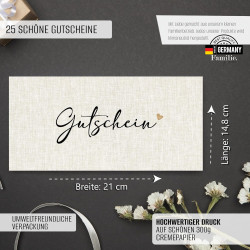 25 Blanko Gutscheine zum selbst Ausfüllen Nagelstudio Friseur Kosmetik Massage Wellness Fußpflege Gutscheinkarte