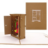Pop-Up Karte Kleiderschrank – lustige 3D Geburtstagskarte & Glückwunschkarte als Gutschein, Geldgeschenk, Geschenkverpackung,
