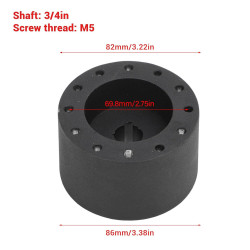 Marine-Lenkrad, Bootslenkrad, 6-Loch-Nabenadapter, 3/4 Zoll Keilnut, Metall, Starke Struktur, Marine-Nabenadapter für Grant