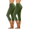 HXRYPG 2er Pack Leggings Damen Elastisch Yogahose Lange Sportleggings Blickdicht Frauen Sporthose Yoga Hosen Scrunch Teenager