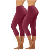 HXRYPG 2er Pack Leggings Damen Elastisch Yogahose Lange Sportleggings Blickdicht Frauen Sporthose Yoga Hosen Scrunch Teenager