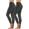 HXRYPG 2er Pack Leggings Damen Elastisch Yogahose Lange Sportleggings Blickdicht Frauen Sporthose Yoga Hosen Scrunch Teenager