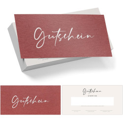 Eummel Gutscheinkarten zum Selbstausfüllen (25er DIN Lang) - Blanko Gutschein zum Ausfüllen als Vorlage für Massage, Kosmetik,