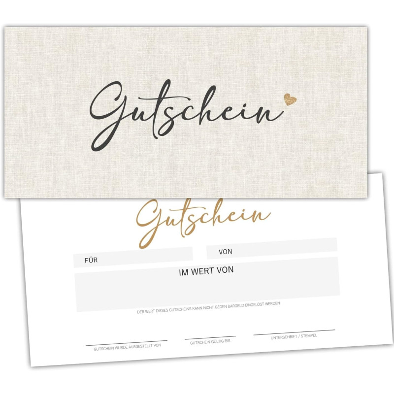 25 Blanko Gutscheine zum selbst Ausfüllen Nagelstudio Friseur Kosmetik Massage Wellness Fußpflege Gutscheinkarte