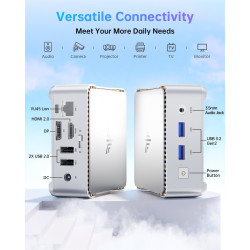 NiPoGi Essenx E2 Mini PC W-11 Pro, Ιntel Alder Lake-N97(bis zu 3,6 GHz), 16 GB DDR4 512 GB M.2 SSD Mini Desktop Computer,