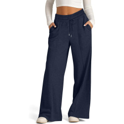 Sporthose Damen Lang Jogginghose Baggy Hosen mit Taschen Trainingshose Sweatpants Workout Schlupfhose Teenager Mädchen Baumwolle