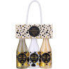 accentra - Let's celebrate Geschenkset Frauen in Plastik Sekt-Fläschchen - Bade- & Duschset mit Tea Rose & Velvet inkl.