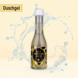 accentra - Let's celebrate Geschenkset Frauen in Plastik Sekt-Fläschchen - Bade- & Duschset mit Tea Rose & Velvet inkl.
