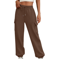 HXRYPG Damen Jogginghose Workout Cargohose mit Taschen Sporthose Leicht Stoffhose Laufhose Teenager Mädchen Sweatpants Baumwolle