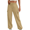 HXRYPG Damen Jogginghose Workout Cargohose mit Taschen Sporthose Leicht Stoffhose Laufhose Teenager Mädchen Sweatpants Baumwolle