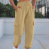 HXRYPG Damen Jogginghose Workout Cargohose mit Taschen Sporthose Leicht Stoffhose Laufhose Teenager Mädchen Sweatpants Baumwolle