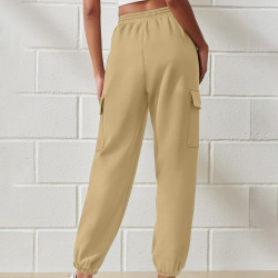 HXRYPG Damen Jogginghose Workout Cargohose mit Taschen Sporthose Leicht Stoffhose Laufhose Teenager Mädchen Sweatpants Baumwolle