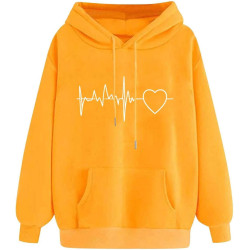 Hoodie für Damen Elegant Sweatshirt mit Kapuze Fashion Kapuzenpullover Sport Pullover Frauen Hoody Langarm Oberteil Teenager