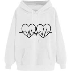 Hoodie für Damen Elegant Sweatshirt mit Kapuze Fashion Kapuzenpullover Sport Pullover Frauen Hoody Langarm Oberteil Teenager