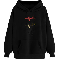 Hoodie für Damen Elegant Sweatshirt mit Kapuze Fashion Kapuzenpullover Sport Pullover Frauen Hoody Langarm Oberteil Teenager