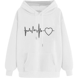 Hoodie für Damen Elegant Sweatshirt mit Kapuze Fashion Kapuzenpullover Sport Pullover Frauen Hoody Langarm Oberteil Teenager