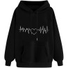 Hoodie für Damen Elegant Sweatshirt mit Kapuze Fashion Kapuzenpullover Sport Pullover Frauen Hoody Langarm Oberteil Teenager