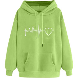 Hoodie für Damen Elegant Sweatshirt mit Kapuze Fashion Kapuzenpullover Sport Pullover Frauen Hoody Langarm Oberteil Teenager