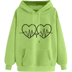 Hoodie für Damen Elegant Sweatshirt mit Kapuze Fashion Kapuzenpullover Sport Pullover Frauen Hoody Langarm Oberteil Teenager
