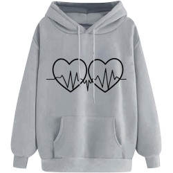 Hoodie für Damen Elegant Sweatshirt mit Kapuze Fashion Kapuzenpullover Sport Pullover Frauen Hoody Langarm Oberteil Teenager