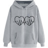 Hoodie für Damen Elegant Sweatshirt mit Kapuze Fashion Kapuzenpullover Sport Pullover Frauen Hoody Langarm Oberteil Teenager