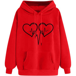 Hoodie für Damen Elegant Sweatshirt mit Kapuze Fashion Kapuzenpullover Sport Pullover Frauen Hoody Langarm Oberteil Teenager