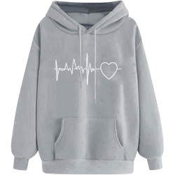 Hoodie für Damen Elegant Sweatshirt mit Kapuze Fashion Kapuzenpullover Sport Pullover Frauen Hoody Langarm Oberteil Teenager