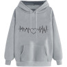 Hoodie für Damen Elegant Sweatshirt mit Kapuze Fashion Kapuzenpullover Sport Pullover Frauen Hoody Langarm Oberteil Teenager