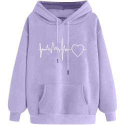 Hoodie für Damen Elegant Sweatshirt mit Kapuze Fashion Kapuzenpullover Sport Pullover Frauen Hoody Langarm Oberteil Teenager
