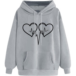 Hoodie für Damen Elegant Sweatshirt mit Kapuze Fashion Kapuzenpullover Sport Pullover Frauen Hoody Langarm Oberteil Teenager