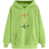Hoodie für Damen Elegant Sweatshirt mit Kapuze Fashion Kapuzenpullover Sport Pullover Frauen Hoody Langarm Oberteil Teenager