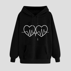 Hoodie für Damen Elegant Sweatshirt mit Kapuze Fashion Kapuzenpullover Sport Pullover Frauen Hoody Langarm Oberteil Teenager